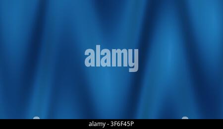 A single view render showcasing a vivid neon blue liquid metal surface with smooth reflective waves against a dark blue background. Stock Photo