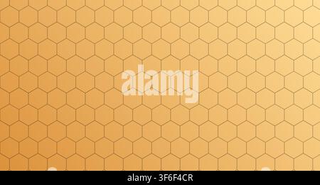 A clean single-view render showcasing an intricate geometric hexagon pattern in warm gold and amber tones. Stock Photo