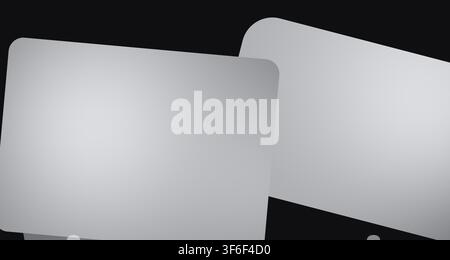 A clean and modern single-view render showcasing overlapping rectangular geometric cards on a dark background, perfect for minimalist design or abstra Stock Photo