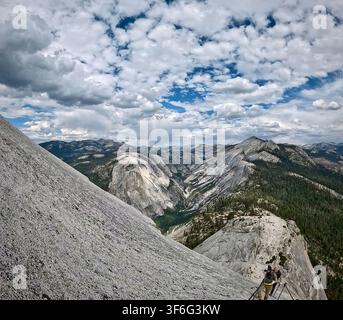 Expansive View Over Half Dome Slopes (Yosemite National Park, California, USA) Stock Photo