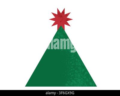 Festive Christmas icon set vector illustration christmas tree, ornaments. Holiday Party invitation with Christmas Trees. Stock Vector