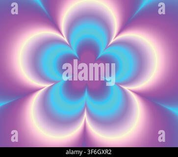 Abstract blurred gradient fluid vector background design wallpaper template with dynamic color, waves, in flower shape Stock Vector