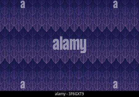 Vector Geometric Leaf Seamless Pattern. Abstract leaves texture. Luxury Wallpaper Stock Vector
