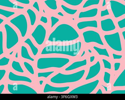 Seamless linear leaves pattern. Seamless Tropical Leaf Background. Hand Drawn Organic Intertwined Stock Vector