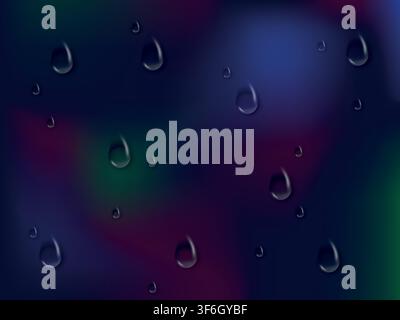 Vector water drops. condensation on the window, on the surface. Realistic drops on window Stock Vector