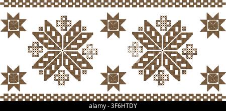 Seamless pattern with traditional Ukrainian National ornament on a white background. Embroidery pattern Stock Vector