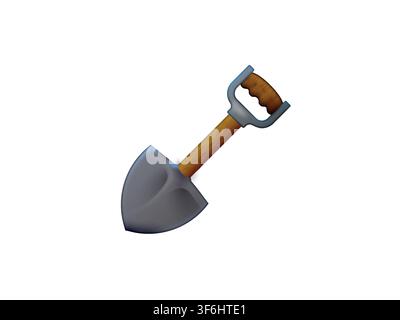 Emoticons. New iPhone iOS 18 shovel emoji on white background. Stock Vector