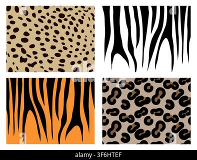 Abstraction leopard vector seamless pattern print for textiles. Fashion pattern Stock Vector