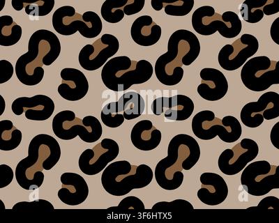 Abstraction leopard vector seamless pattern print for textiles. Fashion pattern Stock Vector