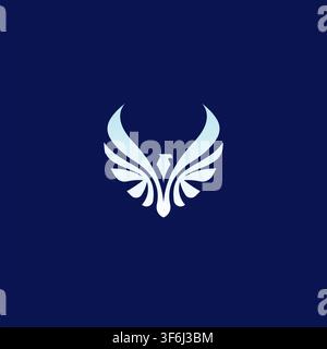 Eagle Logo Simple Design Vector. Flying Falcon Logo Stock Vector