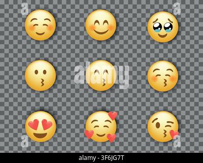 Vinnitsiya. Ukraine. 02. 03. 2025: Emoji Icon Set. Hands. Smile collection. Social Media. Emotions. Lovely Emoticons Emojis big vector icons set. 3D s Stock Vector