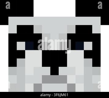 Minecraft Panda Pixel Vector Illustration Stock Vector