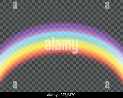 Rainbow with transparent effect on transparent background Stock Vector