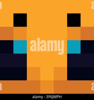 Minecraft Bee Pixel Vector Illustration Stock Vector