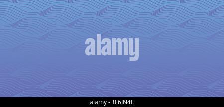 Seamless Japanese Wave Blue Pattern Stock Vector