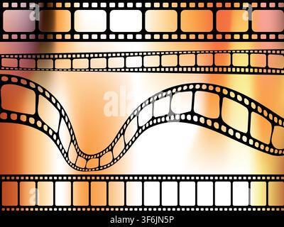 Movie Film strip vector set collection Stock Vector