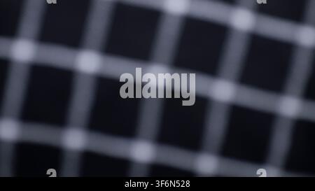 Blurred Black And White Grid Fabric Pattern Background Stock Photo