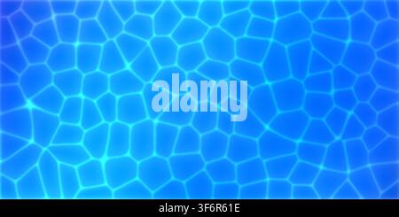 Sea water background, summer deep pool surface with beach pattern illustration. Light splash top view, 3d abstract vector and river bottom underwater Stock Vector