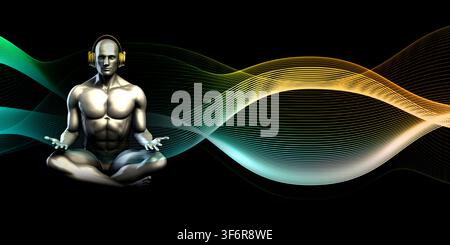 Interface Displaying Neuro Feedback Meditation Training System Capabilities Stock Photo