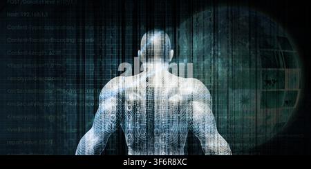 Machine Learning Algorithm Visualization Through Human Interface Stock Photo