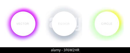 Pink, blue and violet circle on white background. Futuristic technology modern style. Equalizer soung artificial intelligence technology vector Stock Vector