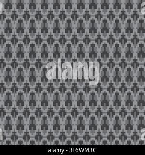 Argyle Oval Textured Knitting seamless pattern design in grey for fashion and home textiles, graphics, knitwear and backgrounds Stock Vector