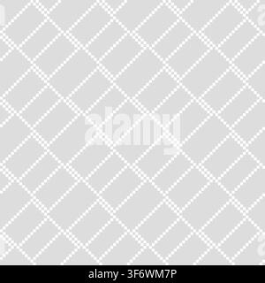 Diagonal rectangle Knitting seamless pattern design in light grey for fashion and home textiles, graphics, knitwear and backgrounds Stock Vector