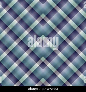 Chevron Ombre Plaid Tartan Seamless Pattern Design in green and blue for fashion and home textiles Stock Vector