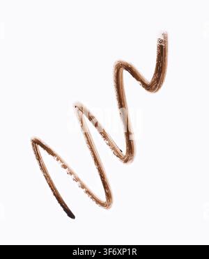 brown eye liner stroke, eye pencil shade, cosmetic textures, Kohl eyeliner Stock Photo