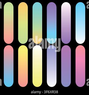 Abstract 10 fluid shapes mesh gradient colors backgrounds set. Colored fluid graphic composition. Editable vector. Stock Vector