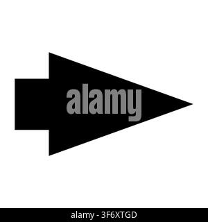 Black arrow isolated on white background. vector arrow Stock Vector