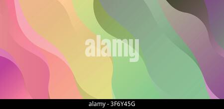 Colorful geometric background. Liquid colored background design. Fluid shapes composition. Stock Vector