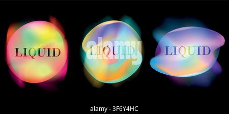 Dynamical colored forms and line with flowing liquid shapes. Template for the design of a logo, flyer or presentation - vector illustration Stock Vector
