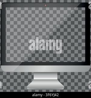 Modern Widescreen HD Desktop PC Monitor Stock Vector