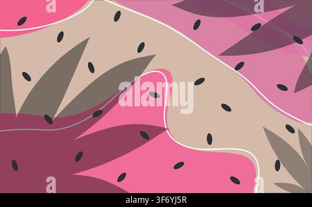 Liquid Style Colorful Pastel Abstract Background with Elements Vector. Stock Vector