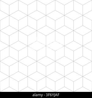 Geometric pattern. Cube seamless pattern, geometric line design, cube texture Stock Vector
