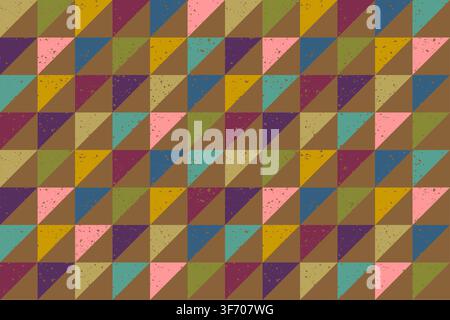 Vector vintage seamless geometric abstract pattern. Stock Vector