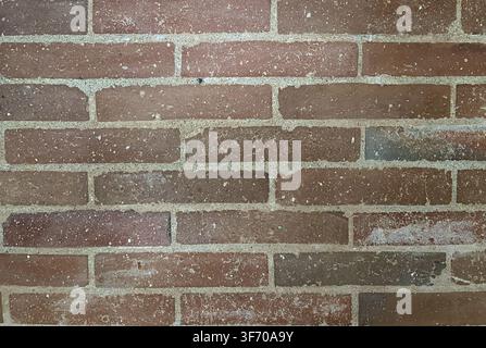 Rustic Brown Brick Wall Texture With Weathered Mortar Joints Stock Photo