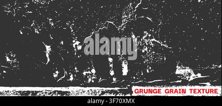 Grunge grain abstract texture of a wall. Scratch worn noise grainy background with dust overlay and distress grain. Abstract dirty splattered effect for urban poster design. Vector illustration Stock Vector