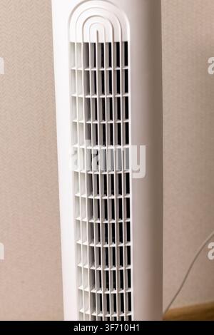 Macro Texture of Plastic Column Cooling Fan Ventilation Grid Stock Photo