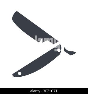 Clean razor symbol vector featuring a sharp, minimalist silhouette for grooming, shaving, barber, hygiene, and personal care concepts. Perfect for app Stock Vector