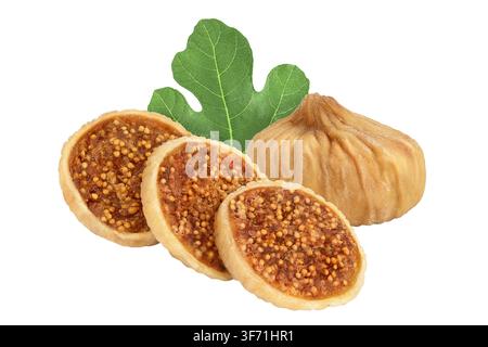 dried fig isolated on white background with full depth of field Stock Photo