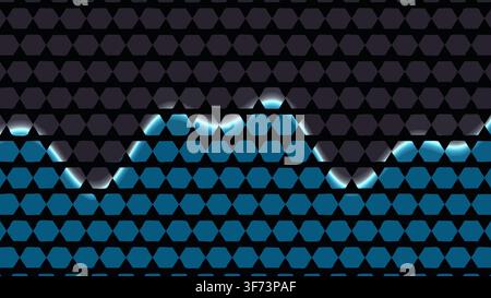 liquid hexagonal pattern background: A diagonal liquid shoreline advances and retreats through a seamless honeycomb landscape rendered as an editable Stock Vector