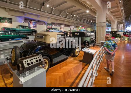 Step back in time at the Henry Ford Museum of American Innovation in Dearborn, Michigan. The 'Driving America' exhibit showcases a remarkable collecti Stock Photo