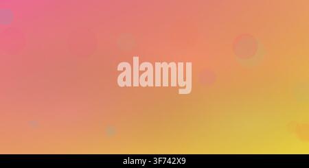 Abstract vibrant pink to yellow gradient background with soft bokeh circles and light flares Stock Vector
