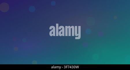 Abstract background with soft blue and green gradient and bokeh light circles Stock Vector