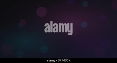 Abstract dark background with soft glowing bokeh lights and subtle purple and blue gradients for modern digital design and creative projects Stock Vector