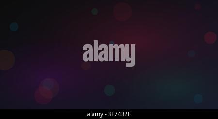 Abstract dark background with soft glowing bokeh lights and subtle colorful gradients for modern digital design and creative projects Stock Vector