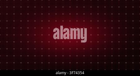 Abstract digital grid background with red glowing center Stock Vector