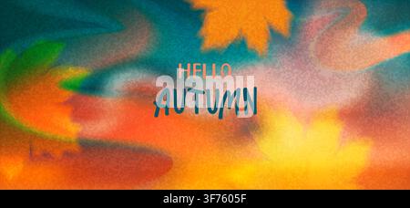 Beautiful autumn sale background featuring colorful fall leaves in warm ...